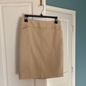 Susina Tan Khaki Pencil Skirt